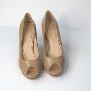 Cole Haan Women's Heels Pumps Open Toe Beige Size 9.5